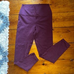 Maroon High Rise Leggings